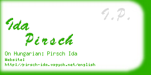 ida pirsch business card